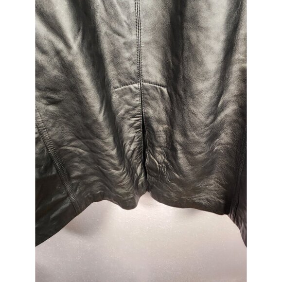 Centigrade Woman's Plus Leather Coat Butter Soft Zip Out Lining Black US/2X Gift - Picture 9 of 10